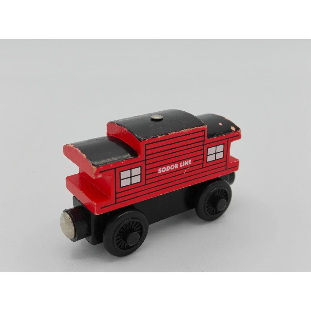Thomas & Friends Wooden‎ Railway Sodor Line Caboose Red Black Magnetic Train Car